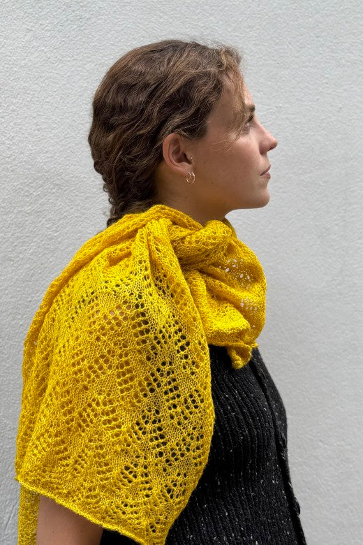 Small Fine Knit Lace Alpaca Scarf