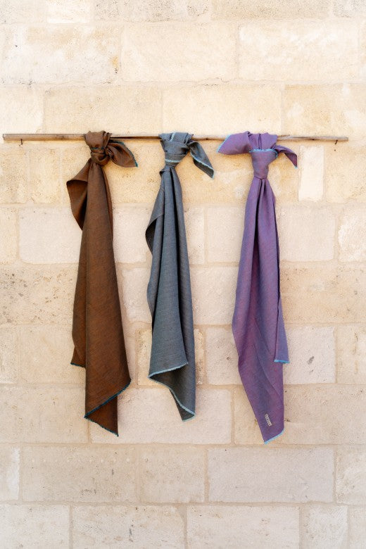 The STABLE Irish Linen Scarf - Warm Brown