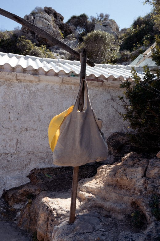 Natural Irish Linen Hold All Bag-Shopping Totes-STABLE of Ireland