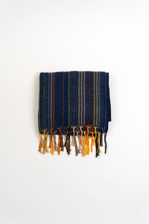 Navy Handwoven Crios Wrap Scarf-Scarves & Shawls-STABLE of Ireland