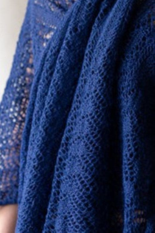 Small Fine Knit Lace Alpaca Scarf