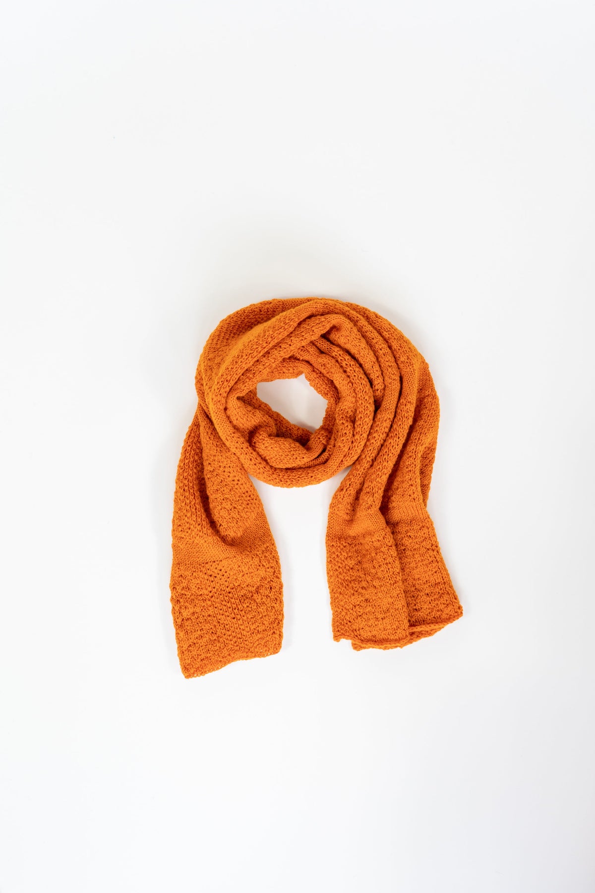 Orange Small Merino Wool Scarf-Scarves & Shawls-STABLE of Ireland