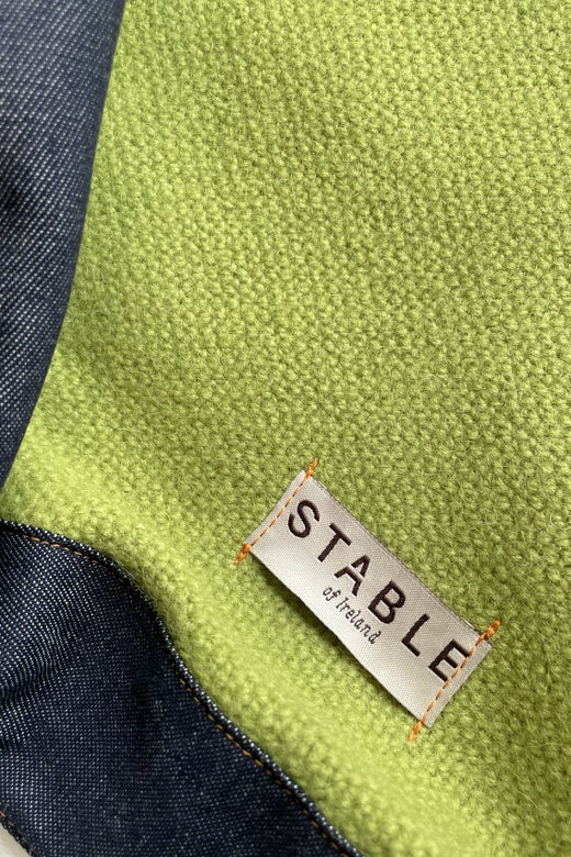 Pea Green Tweed Carry All Bag-Handbags, Wallets & Cases-STABLE of Ireland