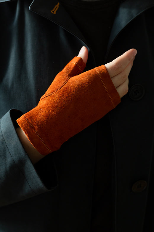 Pimms Orange Fingerless Gloves-Gloves-STABLE of Ireland