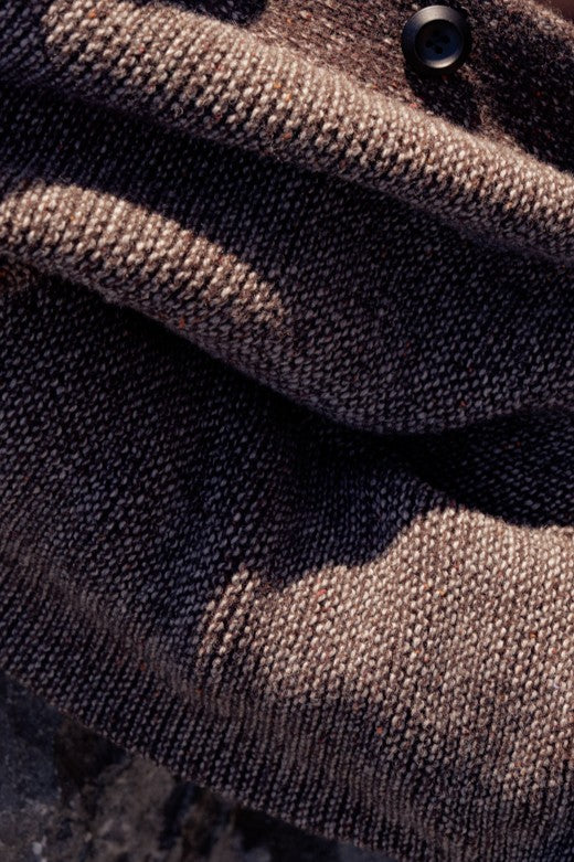 Men's Brown Cardigan-Jumper-STABLE of Ireland
