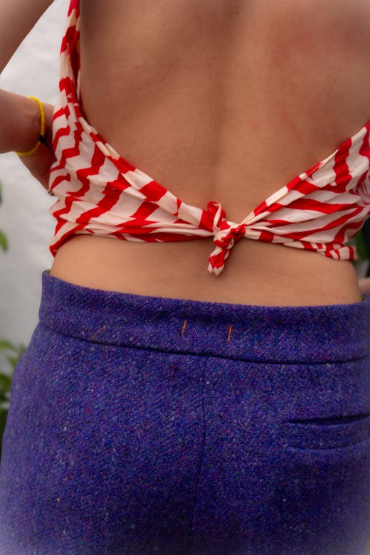 Purple Irish Tweed Trousers-Trousers-STABLE of Ireland