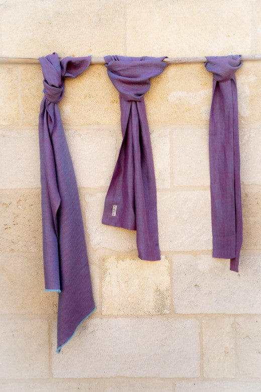 The STABLE Irish Linen Scarf - Purple