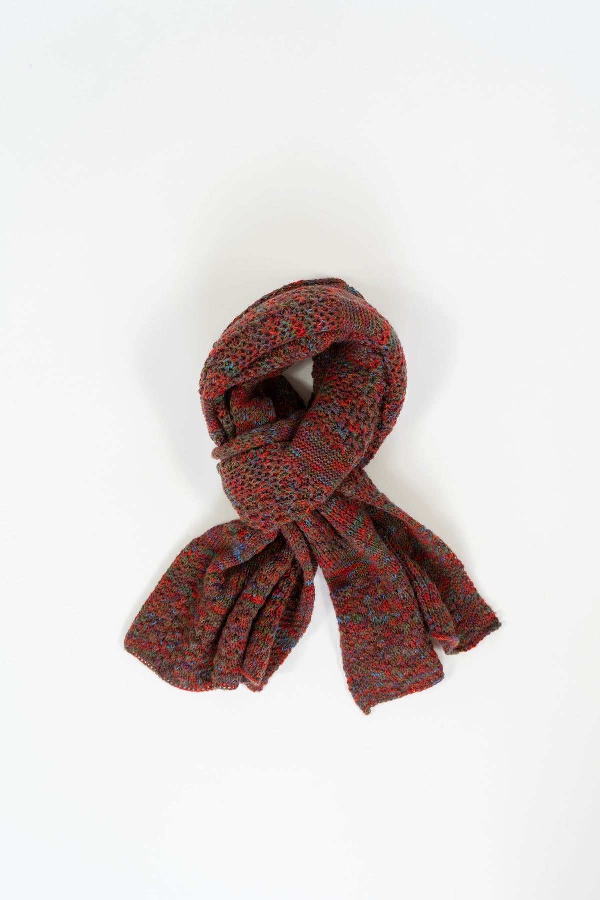 Rust Small Merino Wool Scarf-Scarves & Shawls-STABLE of Ireland