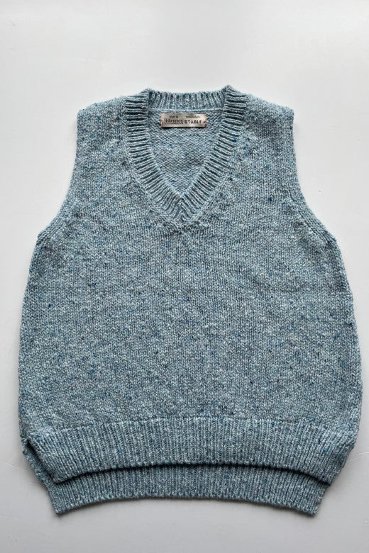 STABLE Fishermans Sleeveless Vest in Blue-Jumper-STABLE of Ireland