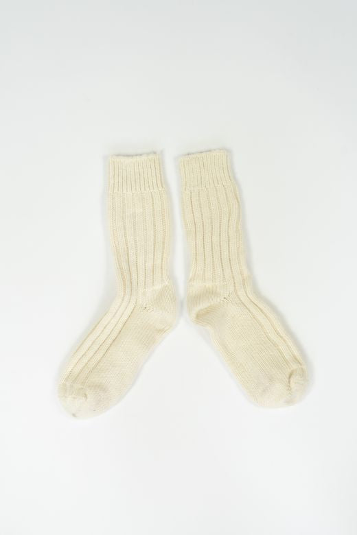 STABLE Thick Wool Socks in White-Socks-STABLE of Ireland