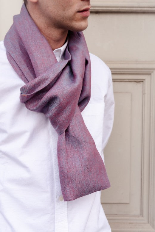 The STABLE Irish Linen Scarf - Purple