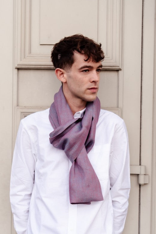The STABLE Irish Linen Scarf - Purple