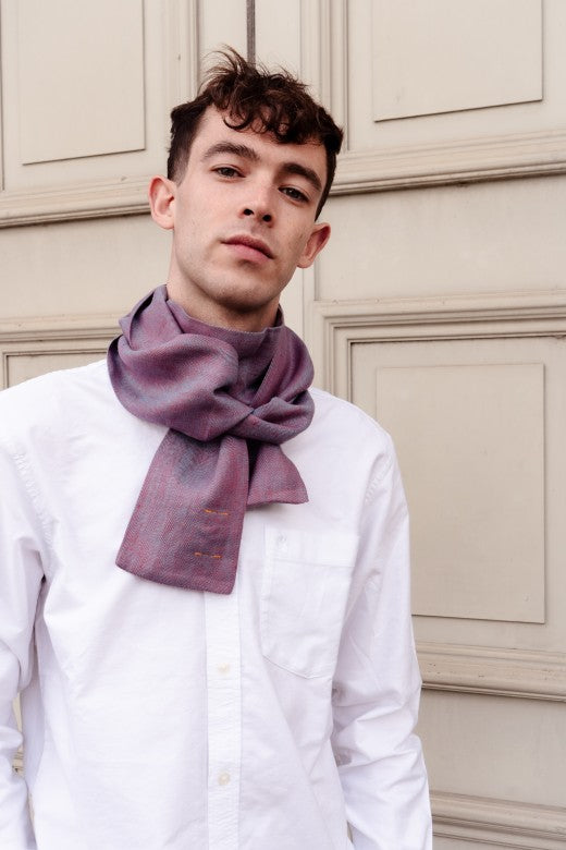 The STABLE Irish Linen Scarf - Purple