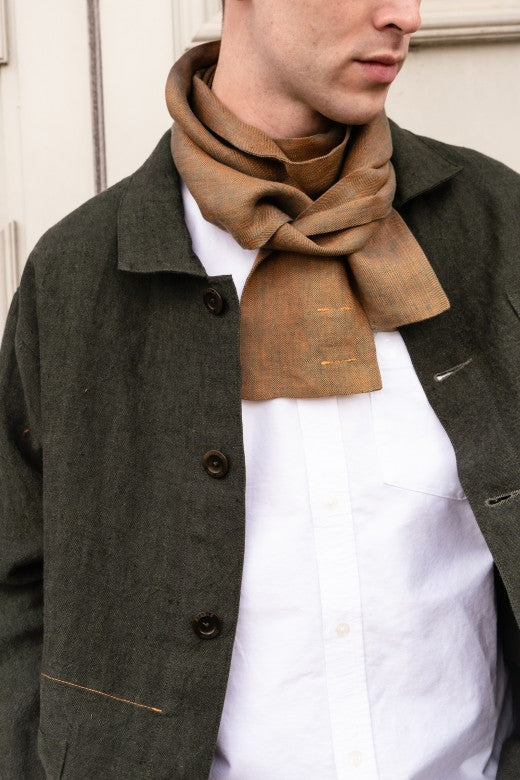 The STABLE Irish Linen Scarf - Warm Brown