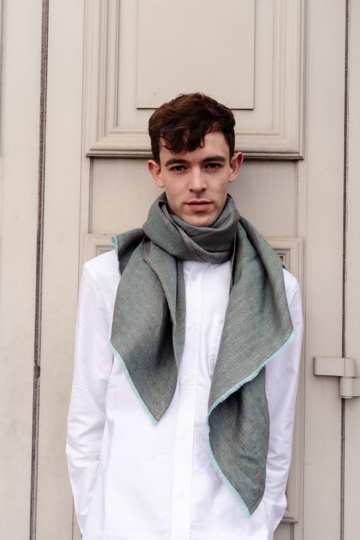 The STABLE Irish Linen Scarf - Warm Turquoise