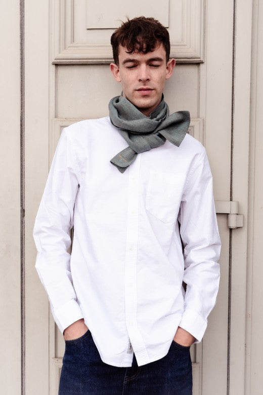 The STABLE Irish Linen Scarf - Warm Turquoise
