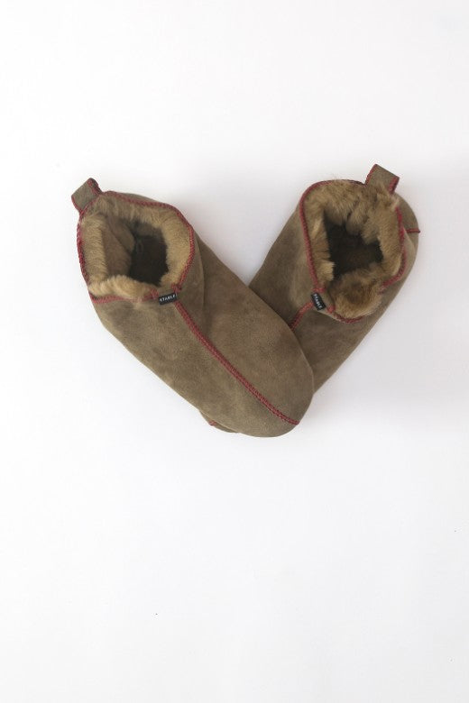 Sheepskin Slipper Booties-Slippers-STABLE of Ireland
