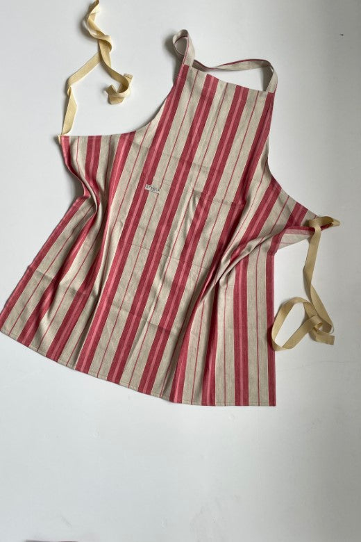 Stripe Irish Linen Apron-Aprons-STABLE of Ireland