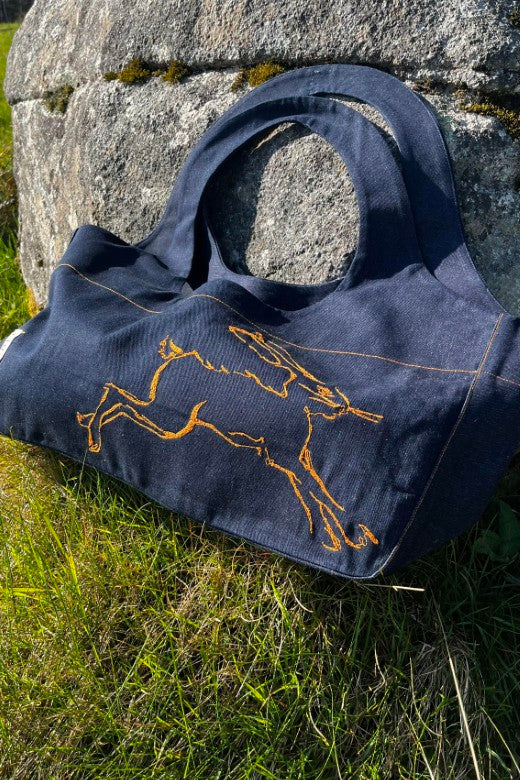 The Hare Denim Hold All Bag-Shopping Totes-STABLE of Ireland