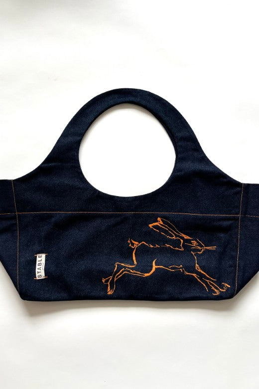 The Hare Denim Hold All Bag-Shopping Totes-STABLE of Ireland