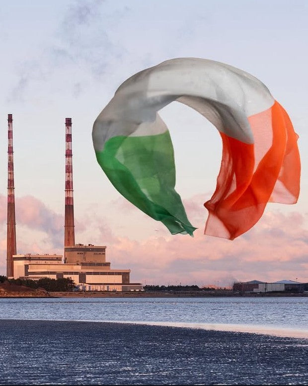 STABLE of Ireland tricolour scarf in green, white, and orange, crafted from high-quality Irish textiles.