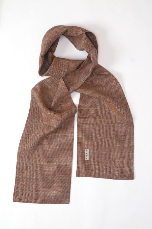 The STABLE Irish Linen Scarf - Cinnamon Brown-Scarves & Shawls-STABLE of Ireland