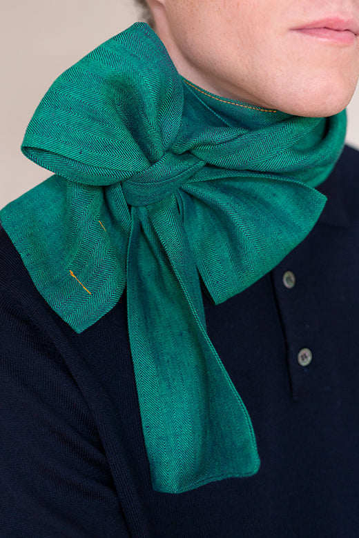 The STABLE Irish Linen Scarf - Electric Green-Scarves & Shawls-STABLE of Ireland