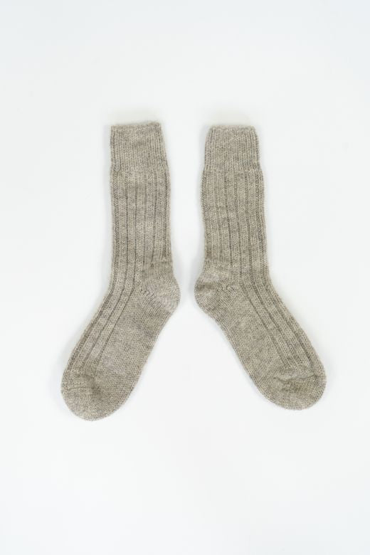 Thick Wool Socks in Oatmeal grey-Socks-STABLE of Ireland