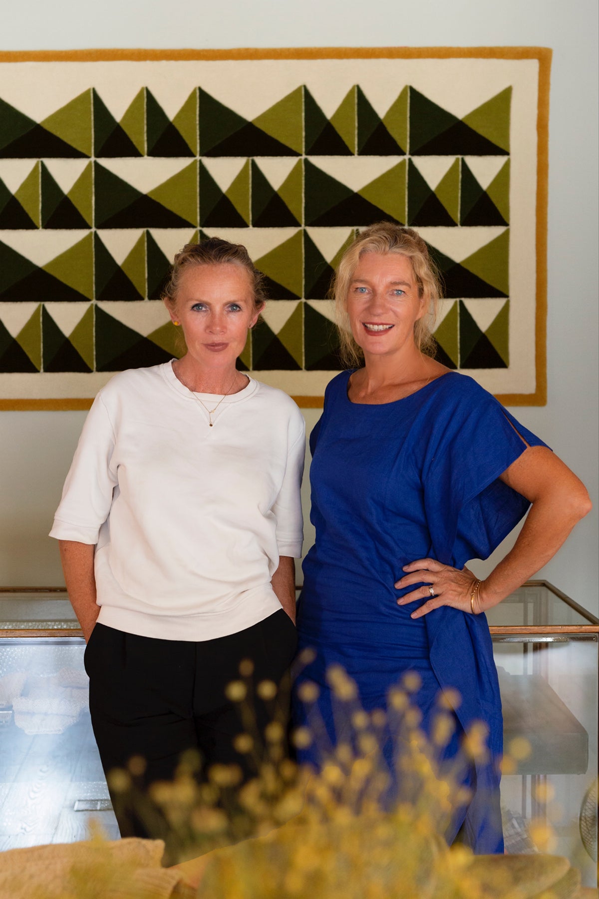 Francie-Duff-Sonia-Reynolds-cofounders-STABLE of Ireland-Dublin-Irish-Linen-Craft-and-Design