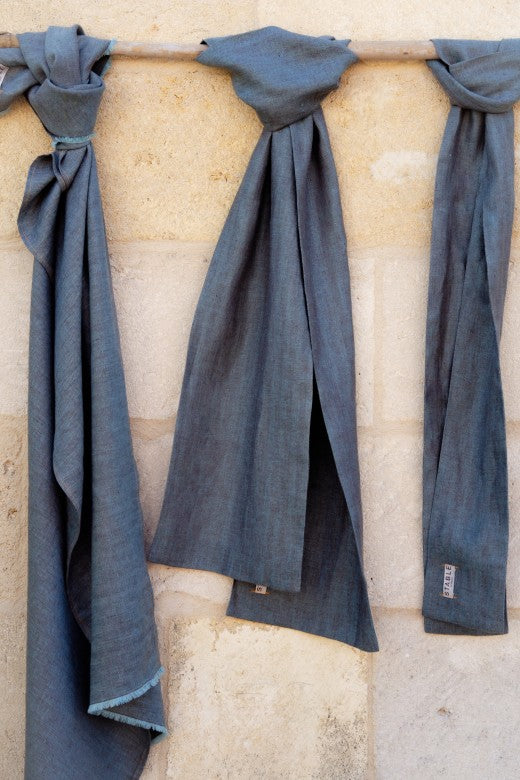 The STABLE Irish Linen Scarf - Warm Turquoise
