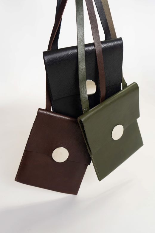 Black Cross Body Leather Travel Bag-Travel Bag-STABLE of Ireland