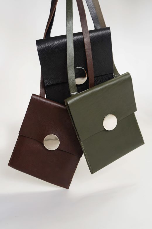 Black Cross Body Leather Travel Bag-Travel Bag-STABLE of Ireland