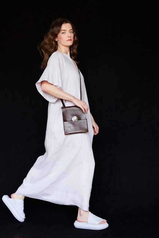 Brown Cross Body Leather Travel Bag-Travel Bag-STABLE of Ireland