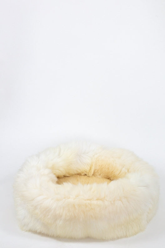 Cream Irish Sheep Wool Dog Bed-Dog Beds-STABLE of Ireland