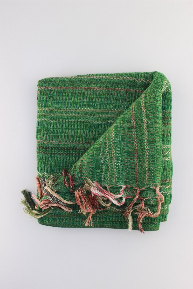 Emerald Green Handwoven Crios Wrap Scarf-Scarves & Shawls-STABLE of Ireland
