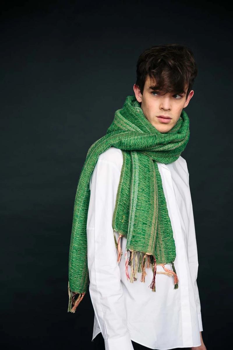 Emerald Green Handwoven Crios Wrap-Scarves & Shawls-STABLE of Ireland