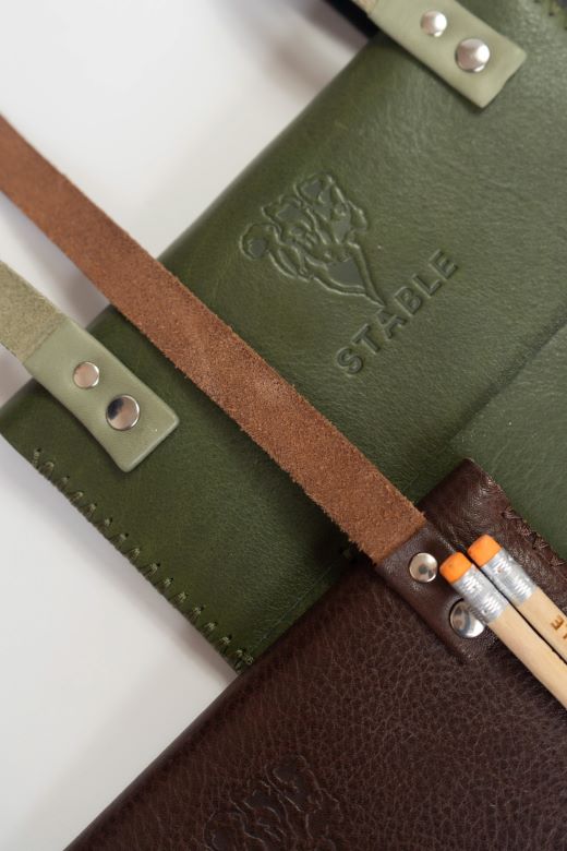 Green Cross Body Leather Travel Bag-Travel Bag-STABLE of Ireland