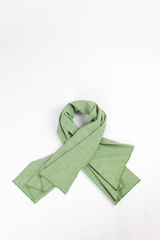 Green Diamond Weave Scarf-Scarves & Shawls-STABLE of Ireland