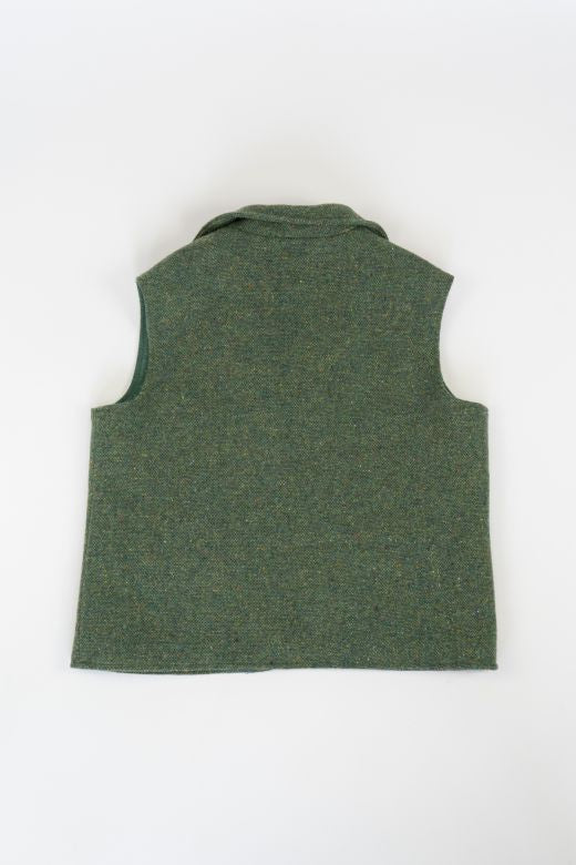 Green Irish Tweed Gilet-Clothing-STABLE of Ireland