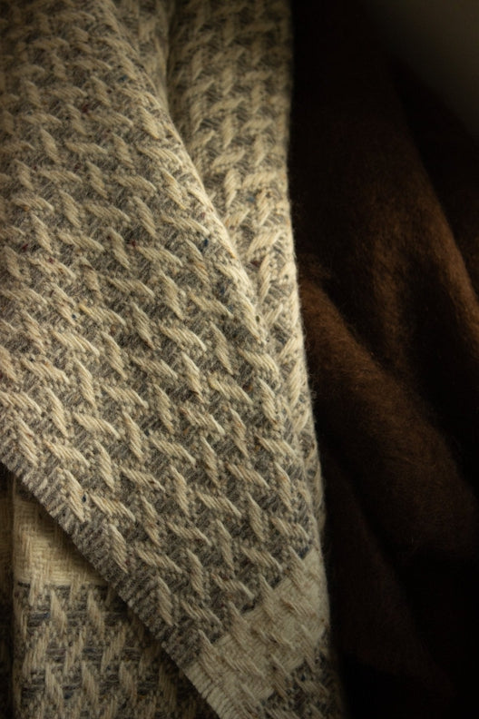 Grey Wicker Blanket-Blankets-STABLE of Ireland