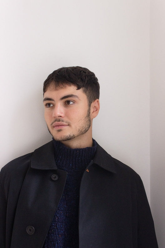 Ink Black Mack Coat for Men-Coats & Jackets-STABLE of Ireland