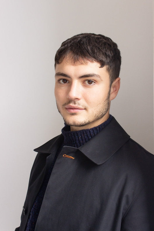 Ink Black Mack Coat for Men-Coats & Jackets-STABLE of Ireland