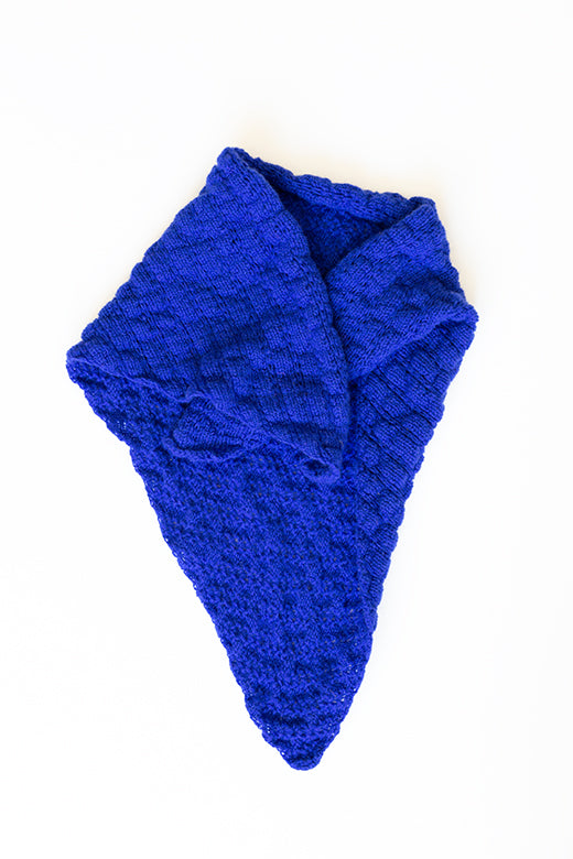 Klein Blue Cashmere Trandana-Scarves & Shawls-STABLE of Ireland