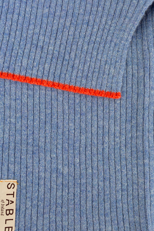 Light Denim Blue Trim Cashmere Snug-Hats-STABLE of Ireland