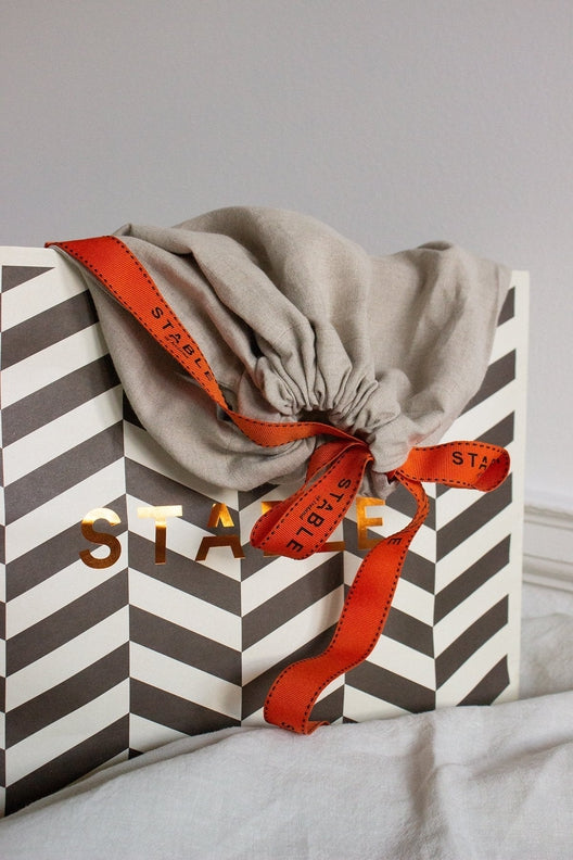 Linen Bag Gift Wrapping Service by STABLE-STABLE of Ireland