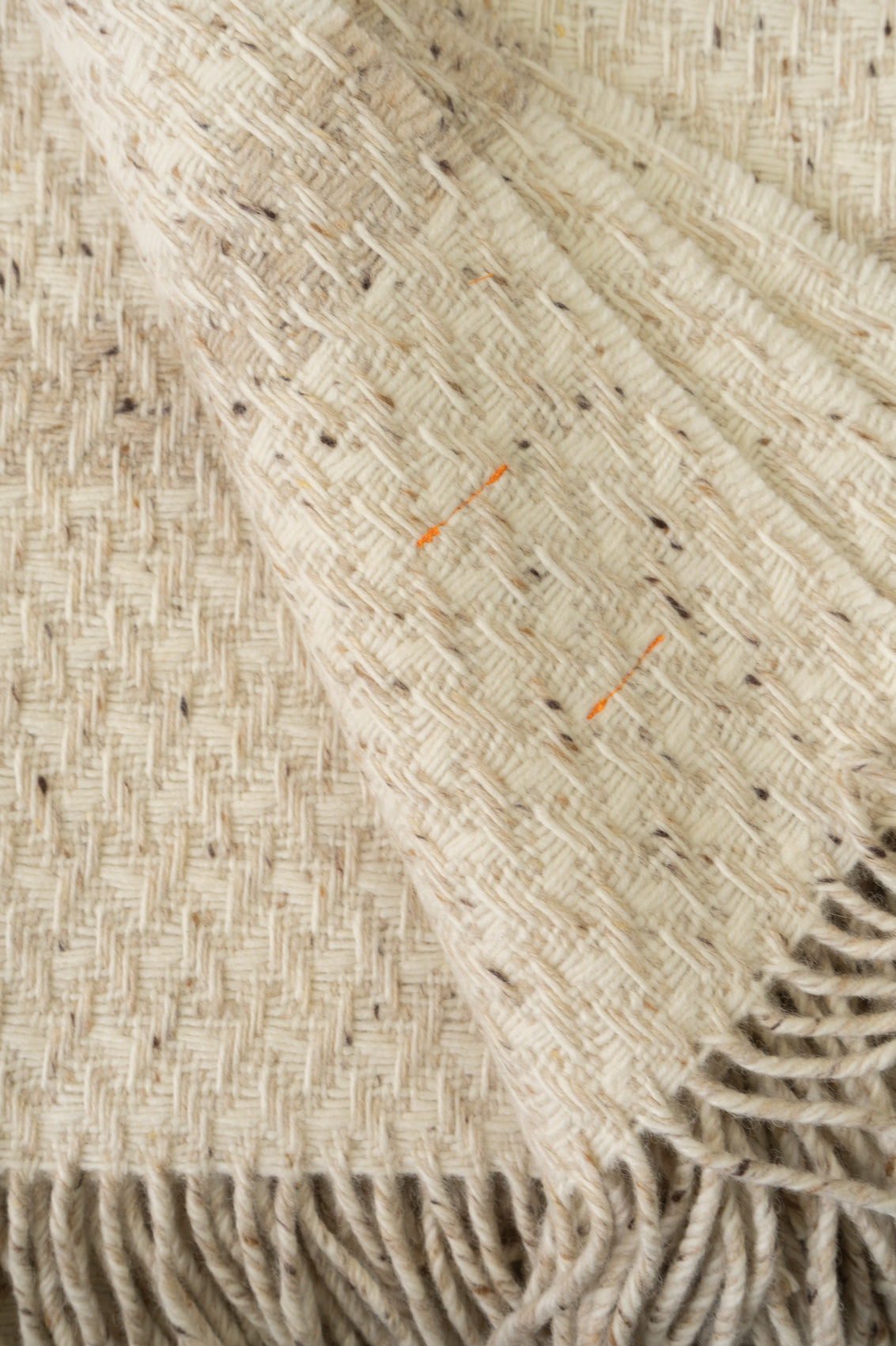 Oatmeal Cream Wicker Blanket-Blankets-STABLE of Ireland