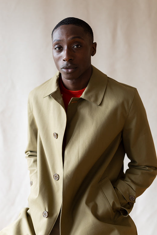 Olive Green Mack Coat for Men - STABLE of Ireland Olive Green Mack Coat for Men - STABLE of Ireland