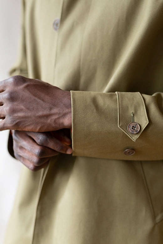 Olive Green Mack Coat for Men-Coats & Jackets-STABLE of Ireland