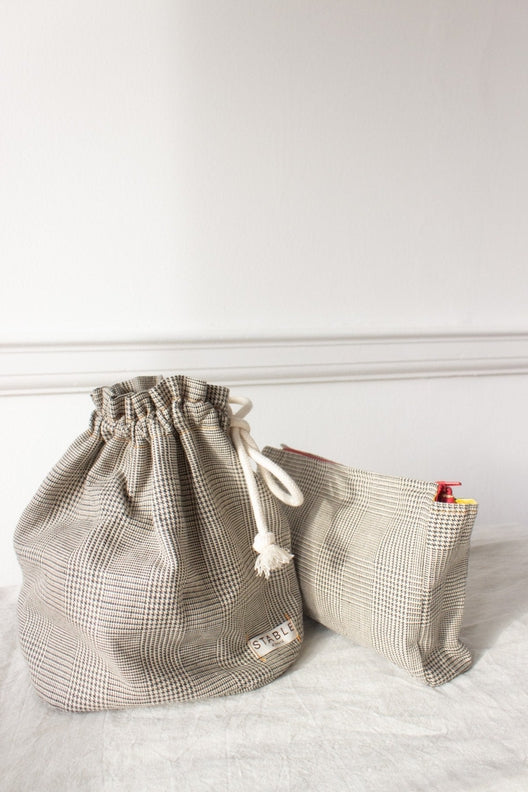 Prince of Wales Check Wash Bag-Bathroom Accessories-STABLE of Ireland