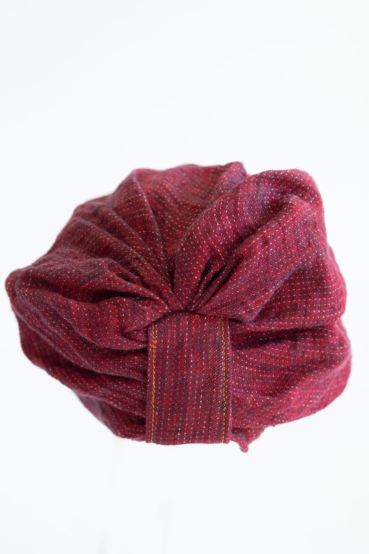 Shed Red Swim Linen Turban-Hats-STABLE of Ireland